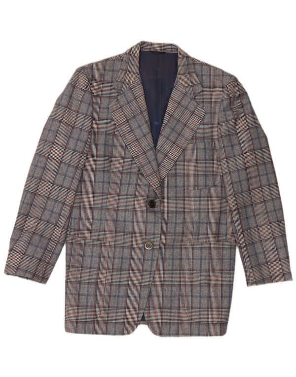 Giacca blazer lunga da donna Quantas UK 14 pied de poule blu medio