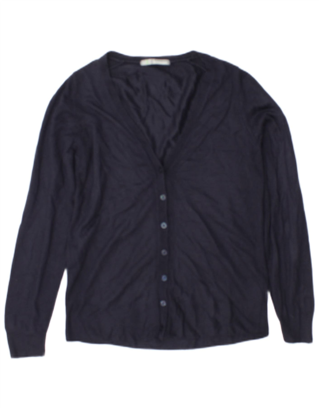 Maglione cardigan da donna Marks & Spencer UK 8 piccolo acrilico blu navy