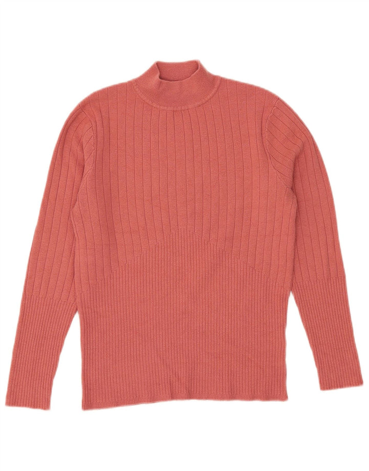 Maglione maglione a collo alto da donna Marks & Spencer UK 12 Rosa medio