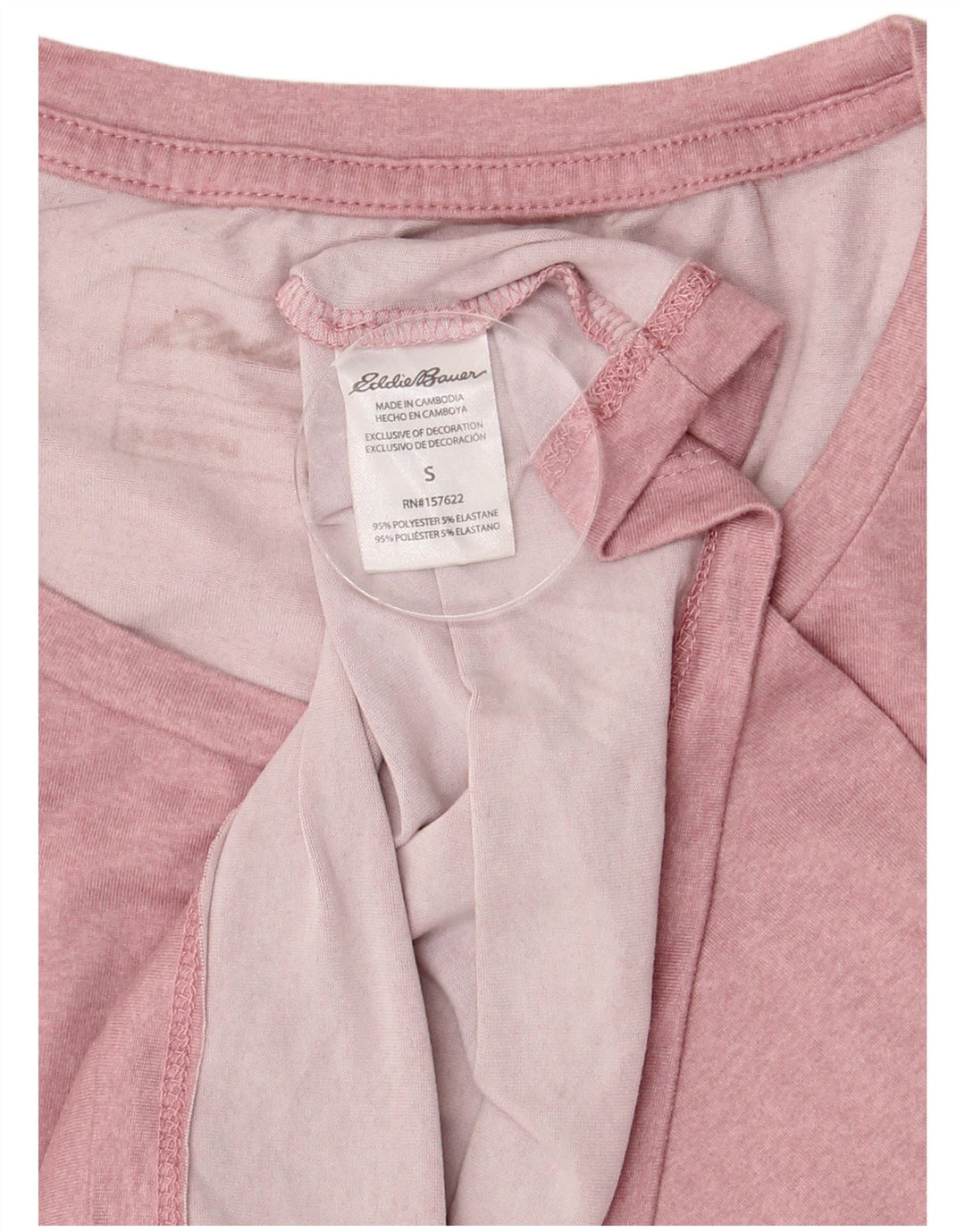 T-shirt da donna EDDIE BAUER UK 10 piccola rosa poliestere