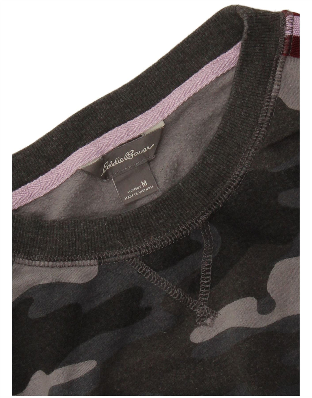 Felpa da donna EDDIE BAUER UK 14 Medio grigio mimetico