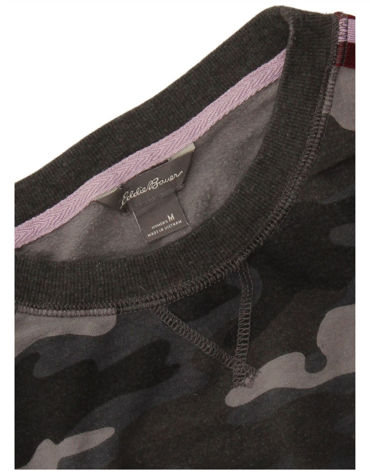 Felpa da donna EDDIE BAUER UK 14 Medio grigio mimetico