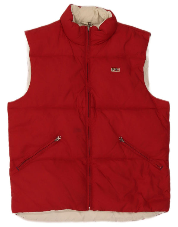Gilet imbottito reversibile con grafica Napapijri per ragazzi 15-16 anni Rosso