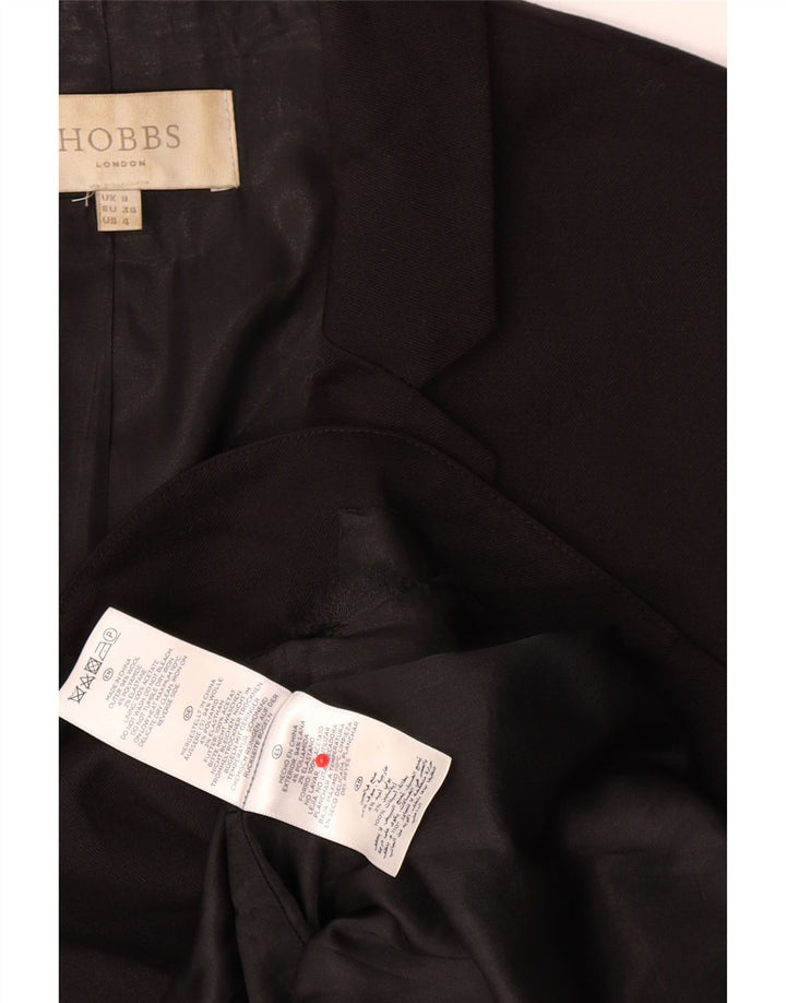 Giacca blazer da donna a 1 bottone Hobbs UK 8 piccola in lana nera
