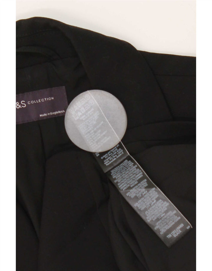 Giacca blazer a 1 bottone Marks & Spencer da donna UK 12 poliestere nero medio