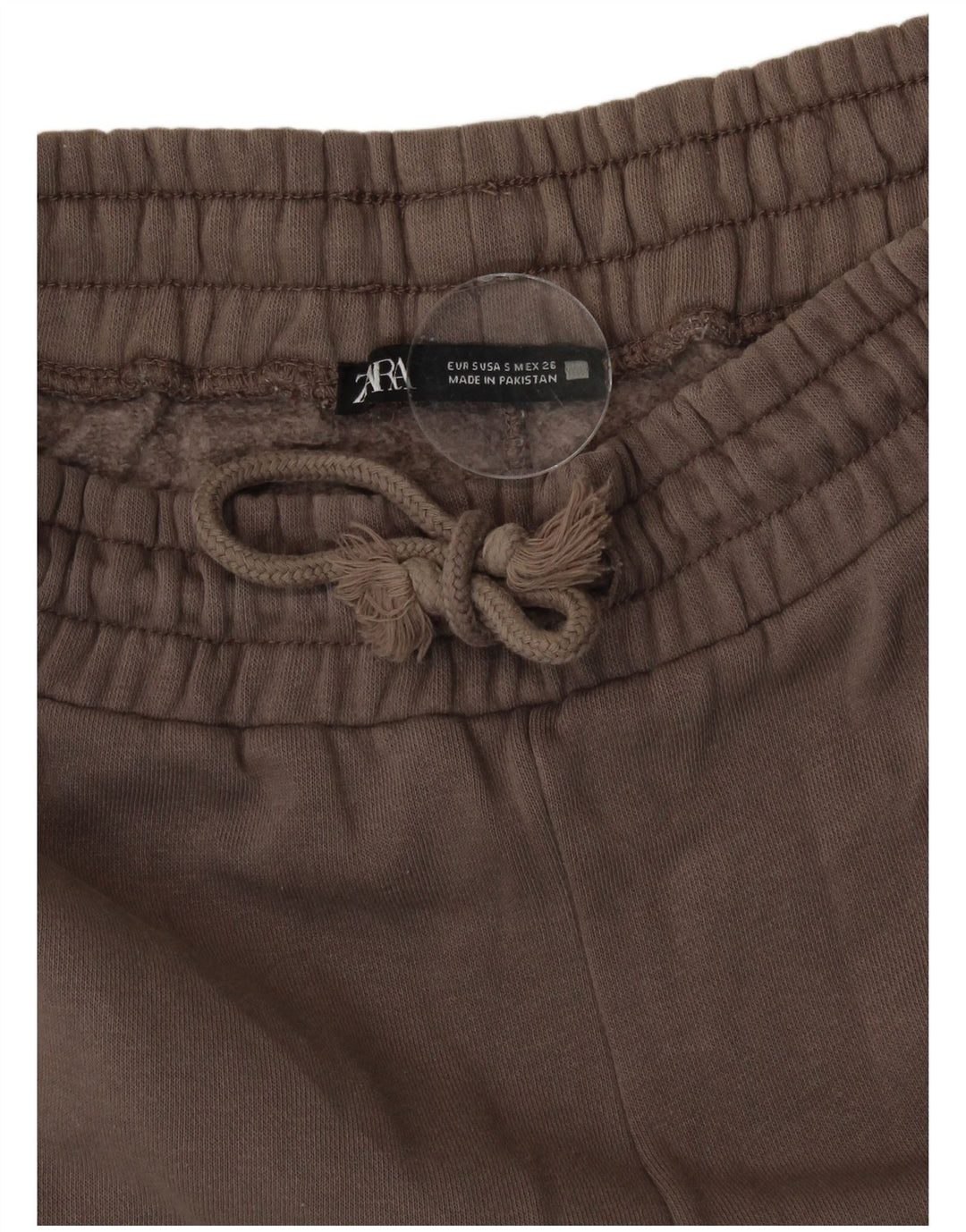 Pantaloni da tuta da donna Zara Joggers UK 10 piccoli in cotone marrone