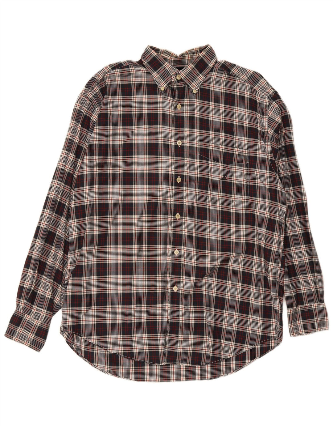 Camicia da uomo Regular Fit Nautica, cotone scozzese grande blu navy