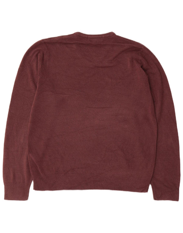 Maglione da uomo con scollo a V Marks & Spencer in acrilico marrone medio
