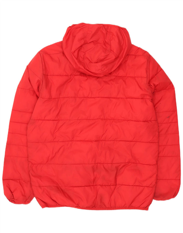JACK & JONES Giacca imbottita con cappuccio da uomo UK 40 Large Rossa