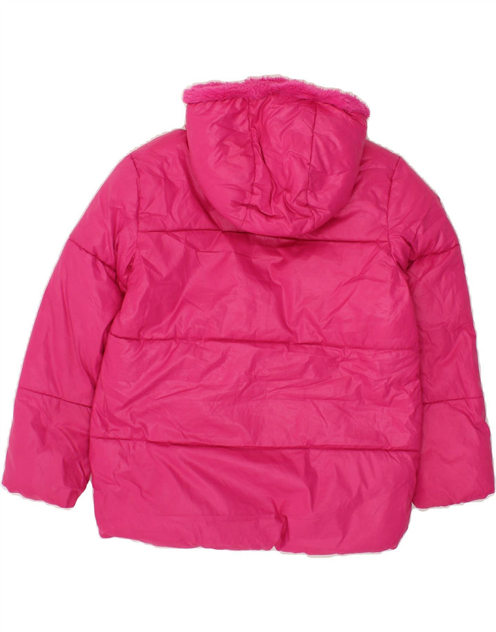 BENETTON Girls Hooded Padded Jacket 9-10 Years Pink Vintage Benetton and Second-Hand Benetton from Messina Hembry 