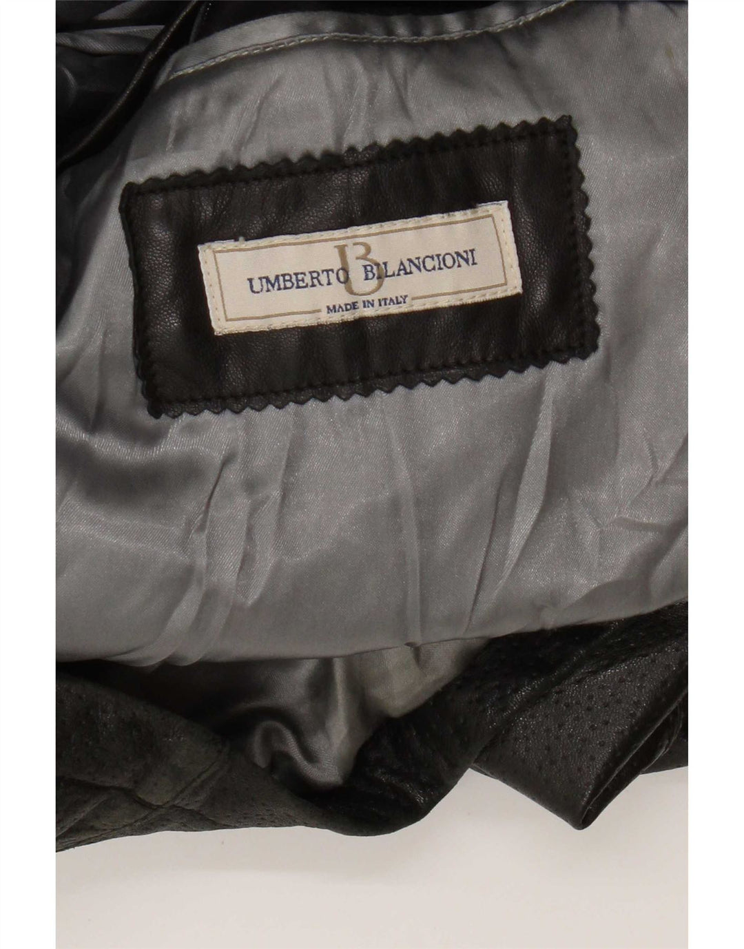 Giacca in pelle da uomo Umberto Bilancioni UK 40 Large nera