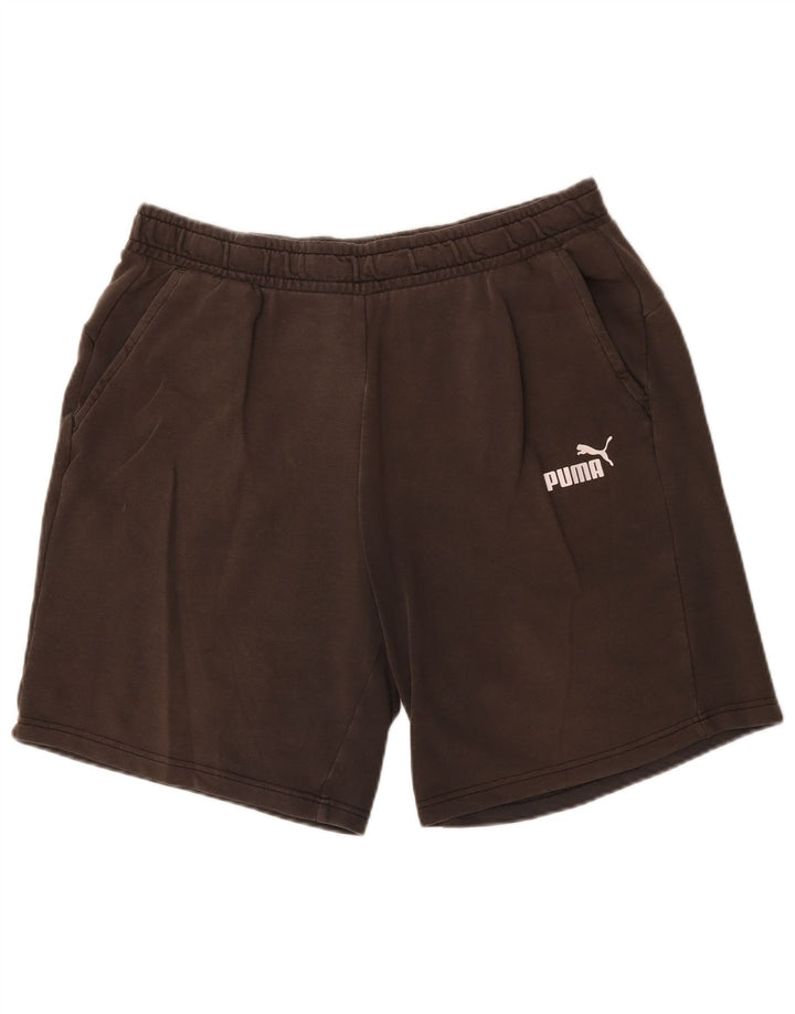 Pantaloncini sportivi da uomo Puma XL in cotone nero