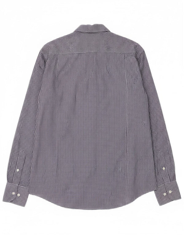 Camicia Kappa da uomo in cotone a quadretti blu medio