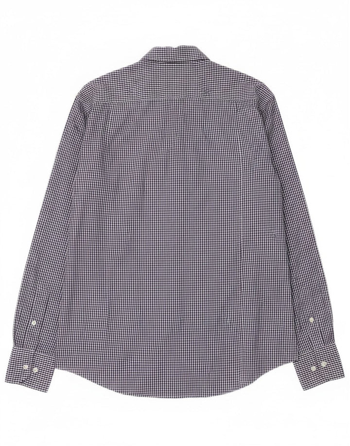 Camicia Kappa da uomo in cotone a quadretti blu medio