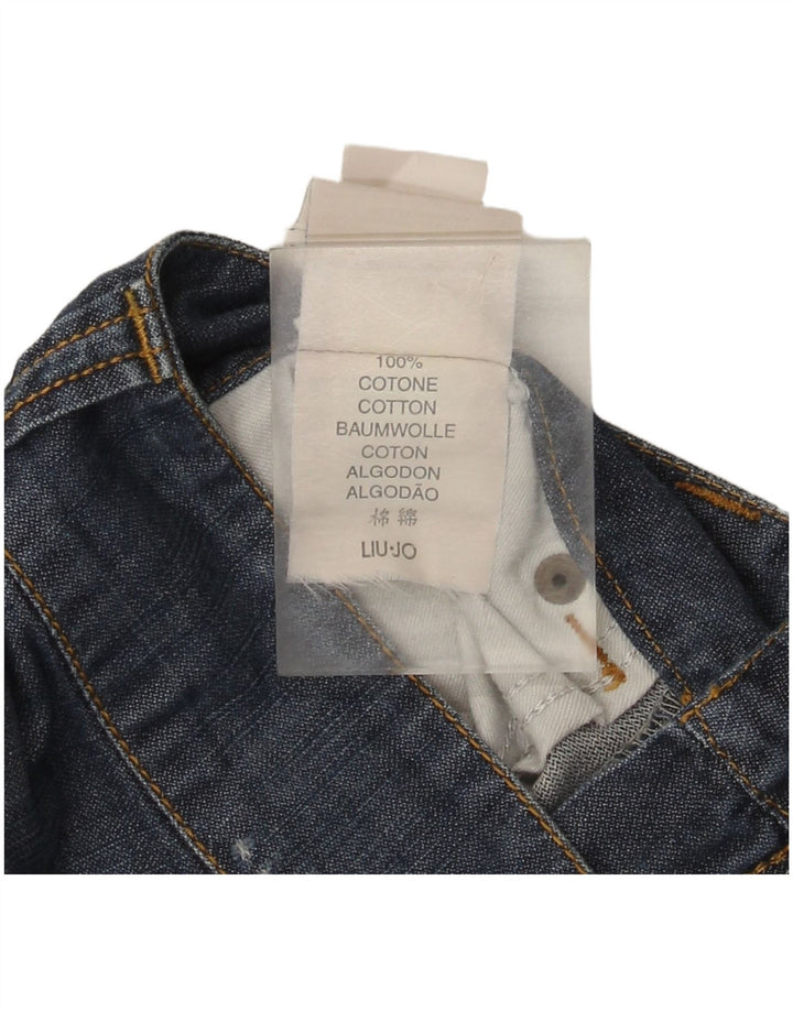 Pantaloncini di jeans da donna Liu Jo W28 in cotone blu medio