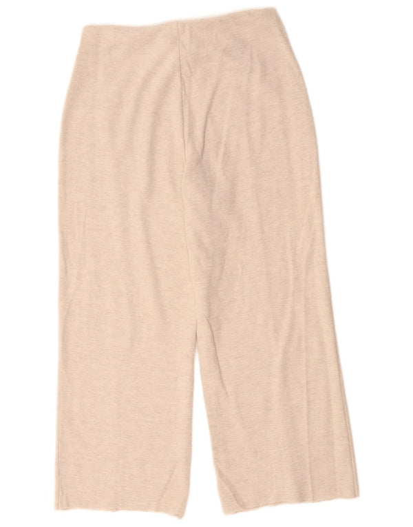 Pantaloni da tuta da donna Zara a gamba larga UK 12 Beige medio