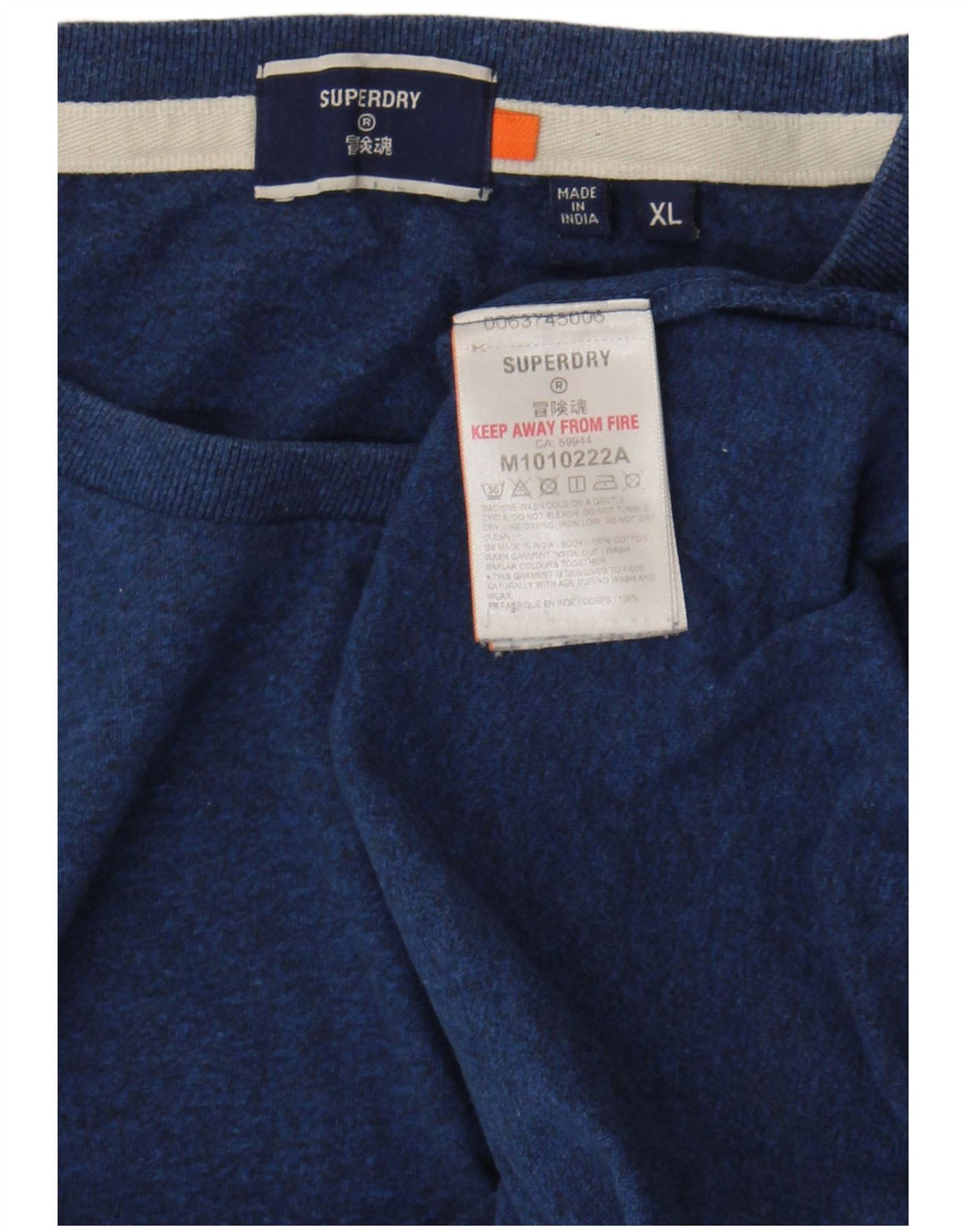 T-shirt da uomo Superdry Top XL in cotone blu navy