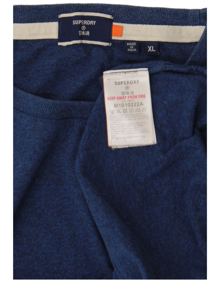 T-shirt da uomo Superdry Top XL in cotone blu navy