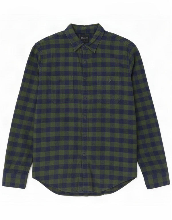 J. Crew Camicia da uomo in flanella Large Green Check Cotton