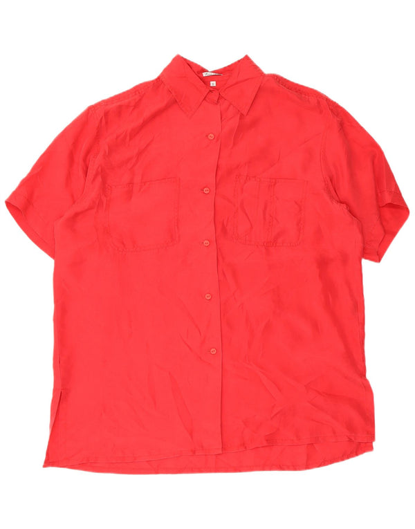 Camicetta oversize a maniche corte da donna Brugi UK 10 piccola seta rossa