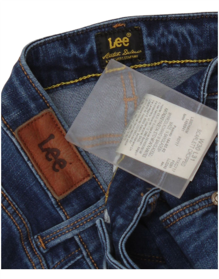 Jeans corti Scarlett da donna LEE W30 L25 cotone blu