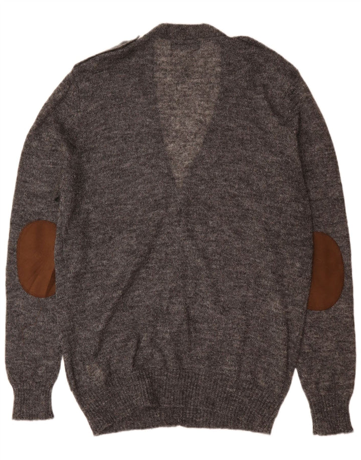 Maglione cardigan da uomo Zara XL acrilico chiazzato grigio
