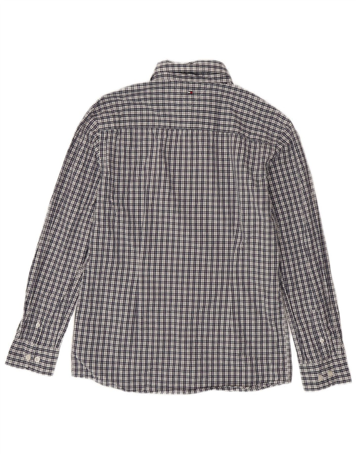 Camicia Tommy Hilfiger per ragazzi 15-16 anni in cotone a quadri blu navy