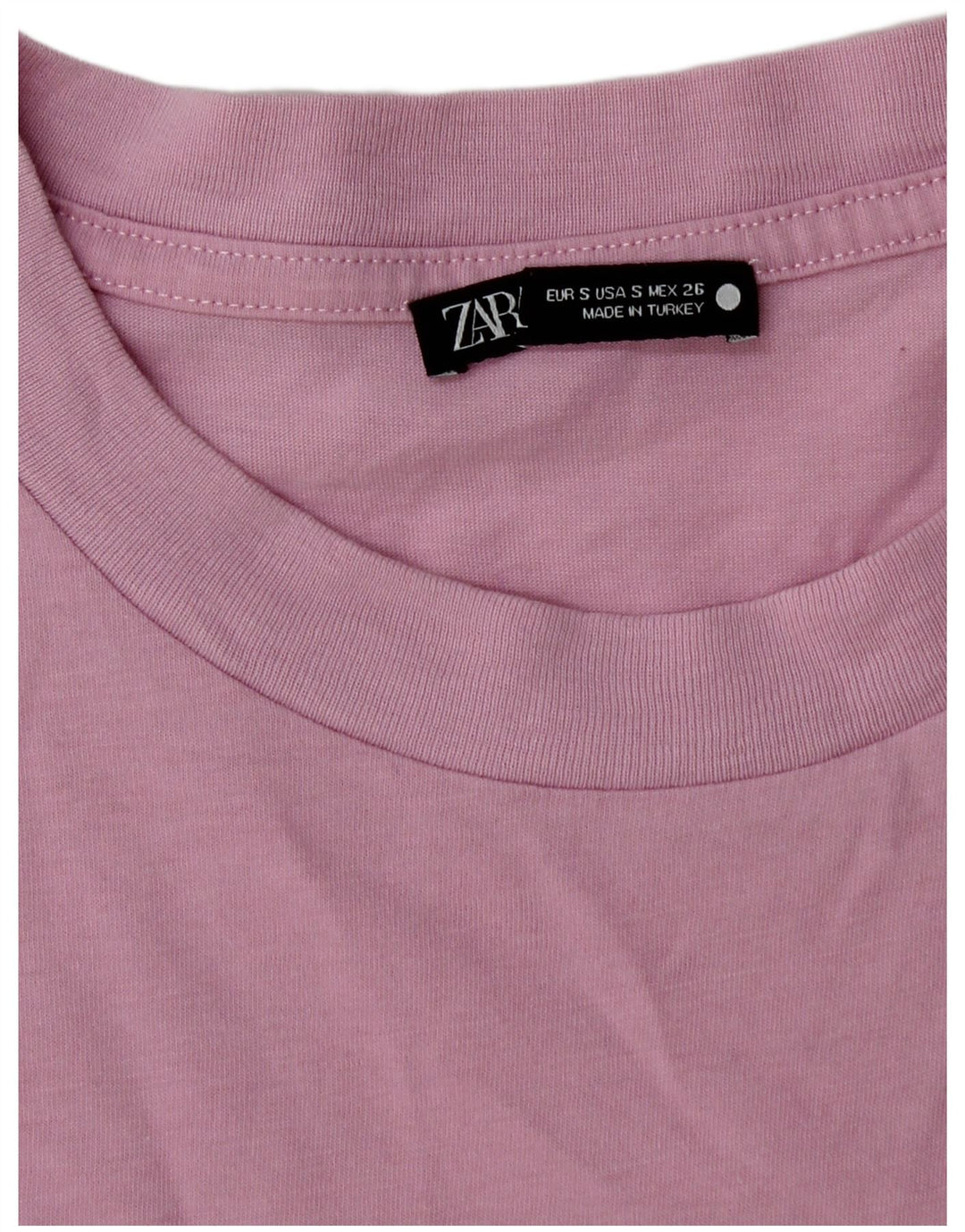 T-shirt corta da donna Zara UK 10 piccola rosa