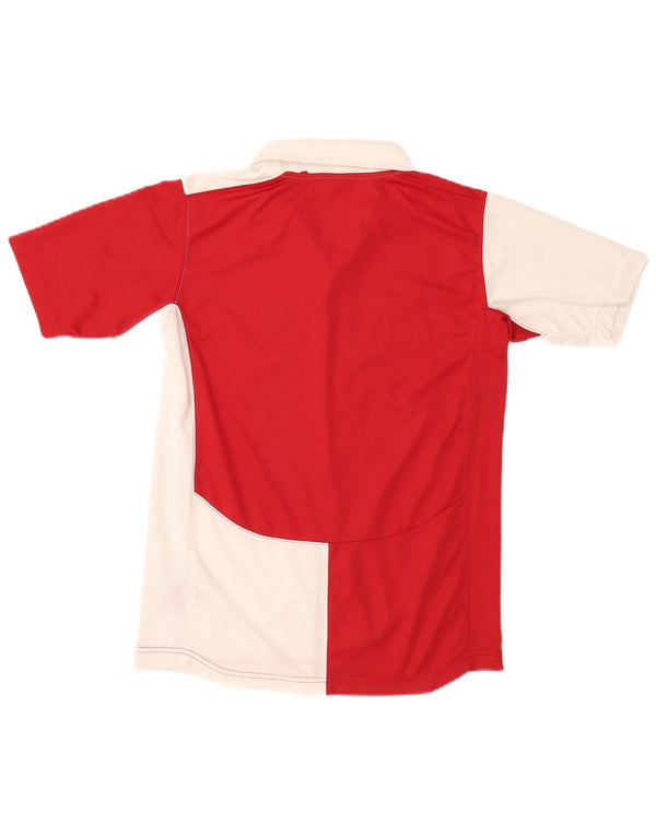 Polo NIKE da bambino 13-14 anni XL rossa in poliestere color block