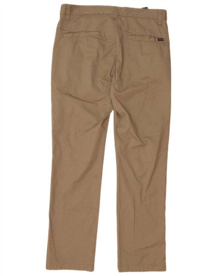Pantaloni chino dritti da uomo Volcom W34 L32 in cotone beige