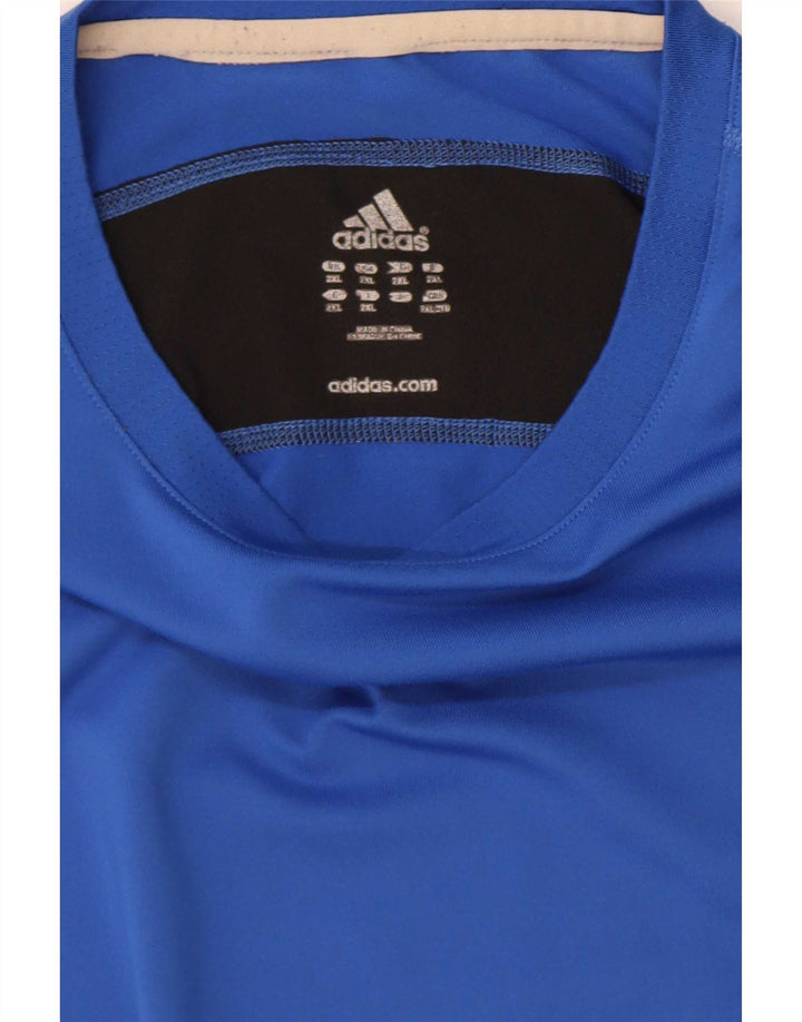 Maglietta Adidas da uomo Top 2XL Blu Colourblock