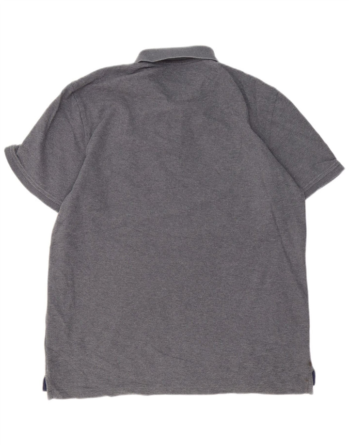 Polo da uomo IZOD grande in cotone color block grigio