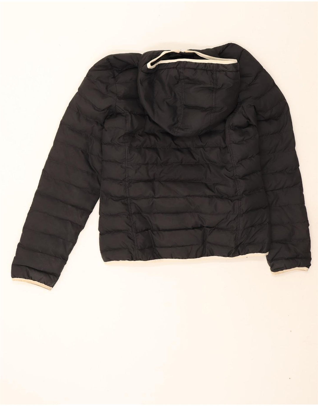 Giacca imbottita con cappuccio da donna Adidas UK 14 poliestere nero medio