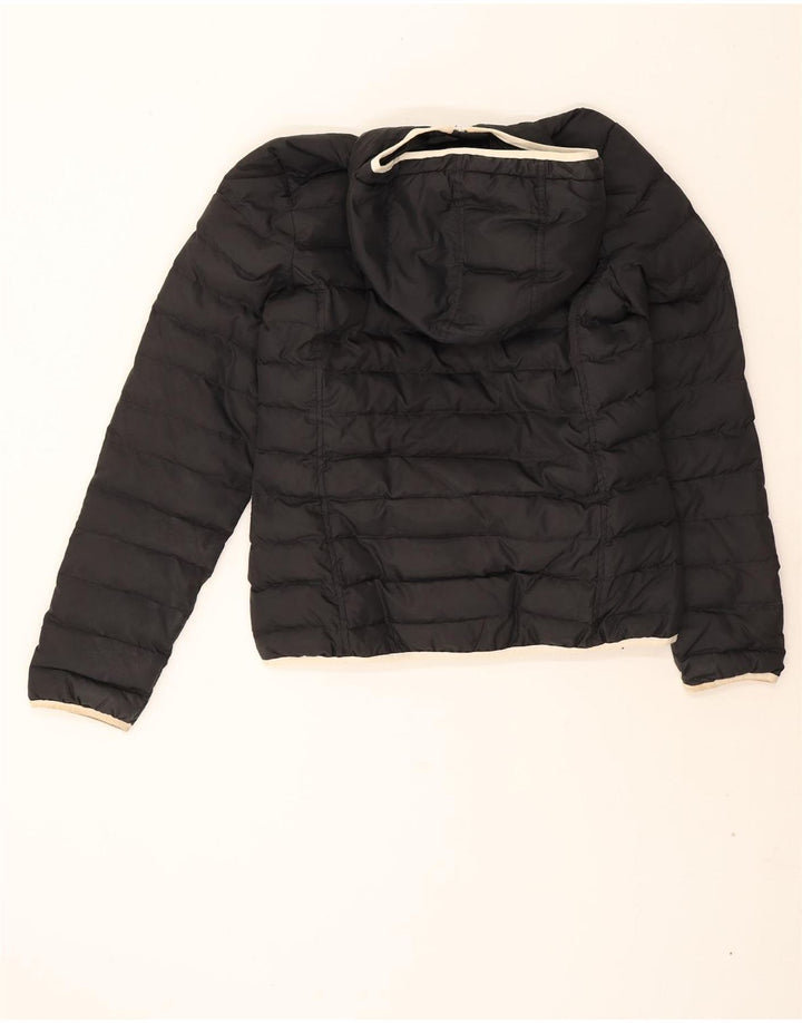 Giacca imbottita con cappuccio da donna Adidas UK 14 poliestere nero medio