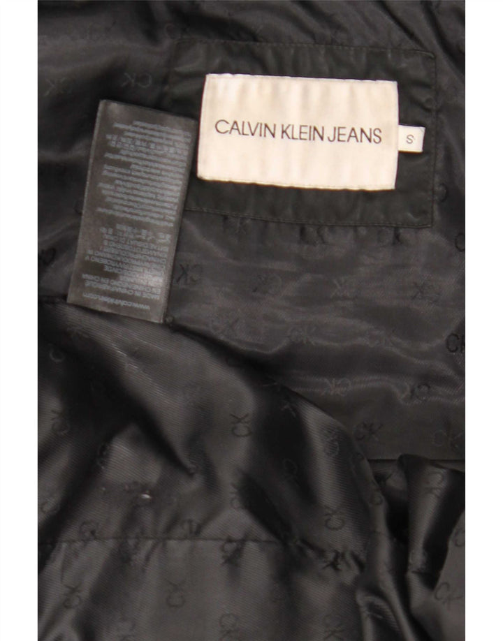 Giacca imbottita con cappuccio da donna Calvin Klein Jeans UK 10 piccola poliestere nero
