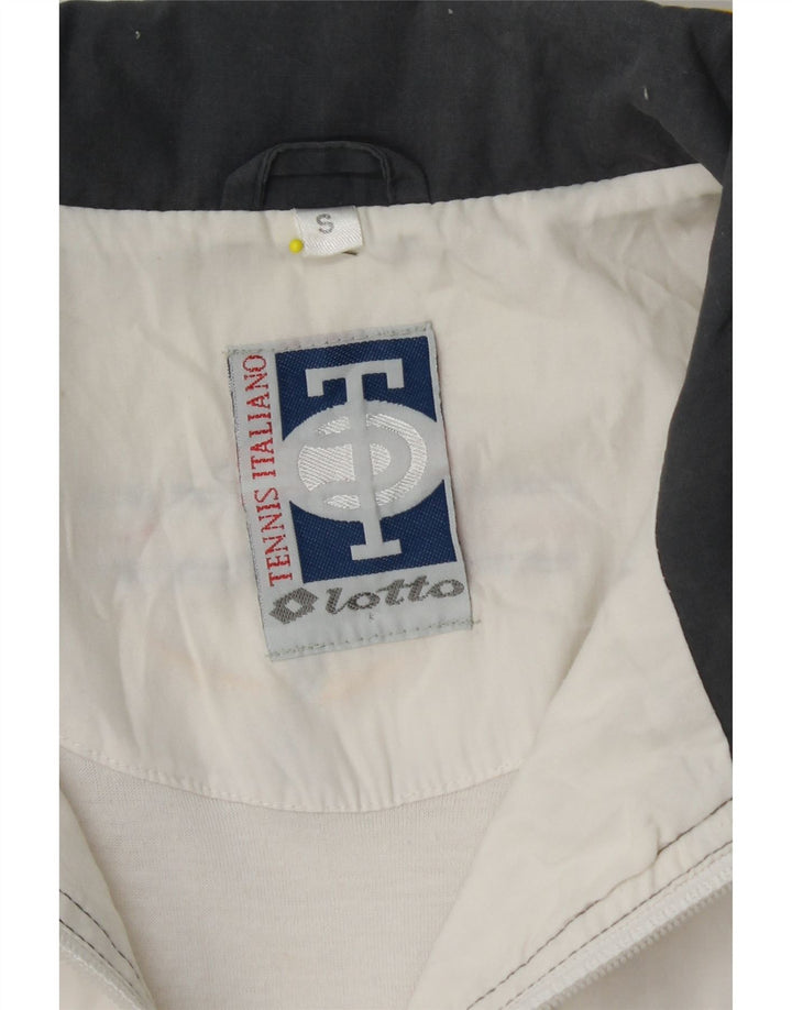 LOTTO Giacca da ginnastica da uomo con vestibilità ampia e grafica, piccola, colore bianco