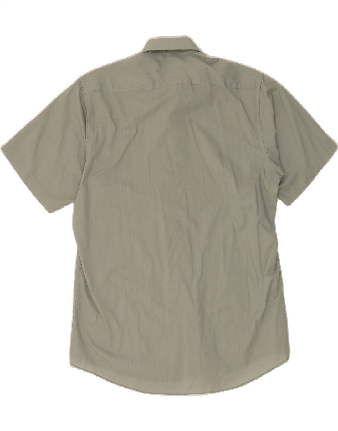 PIERRE CARDIN Mens Short Sleeve Shirt Size 16 Large Green Polyester Vintage Pierre Cardin and Second-Hand Pierre Cardin from Messina Hembry 