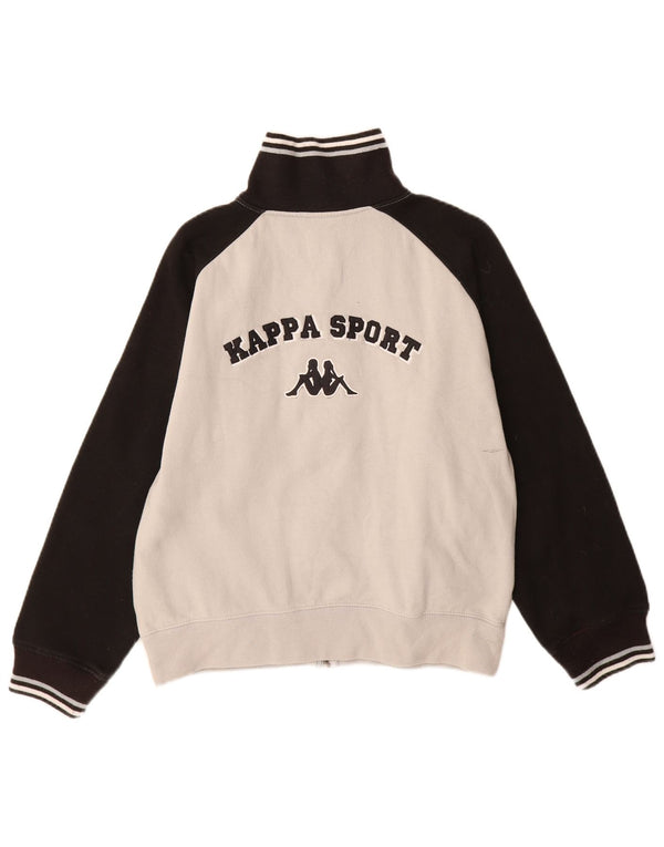 Giacca da ginnastica grafica da uomo Kappa Small in cotone color block grigio