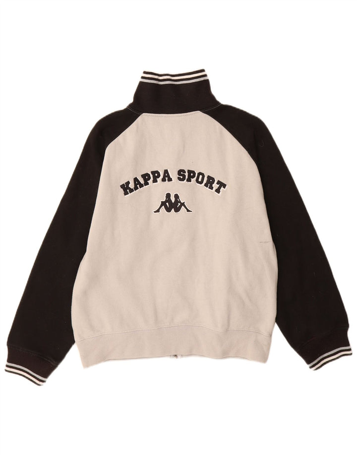 Giacca da ginnastica grafica da uomo Kappa Small in cotone color block grigio