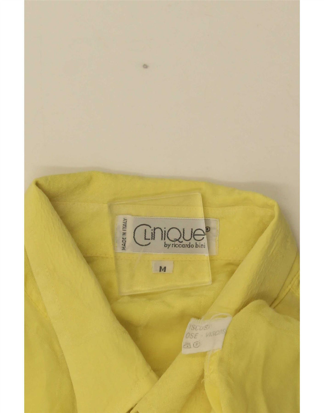 Camicia da uomo a maniche corte Clinique in viscosa giallo medio