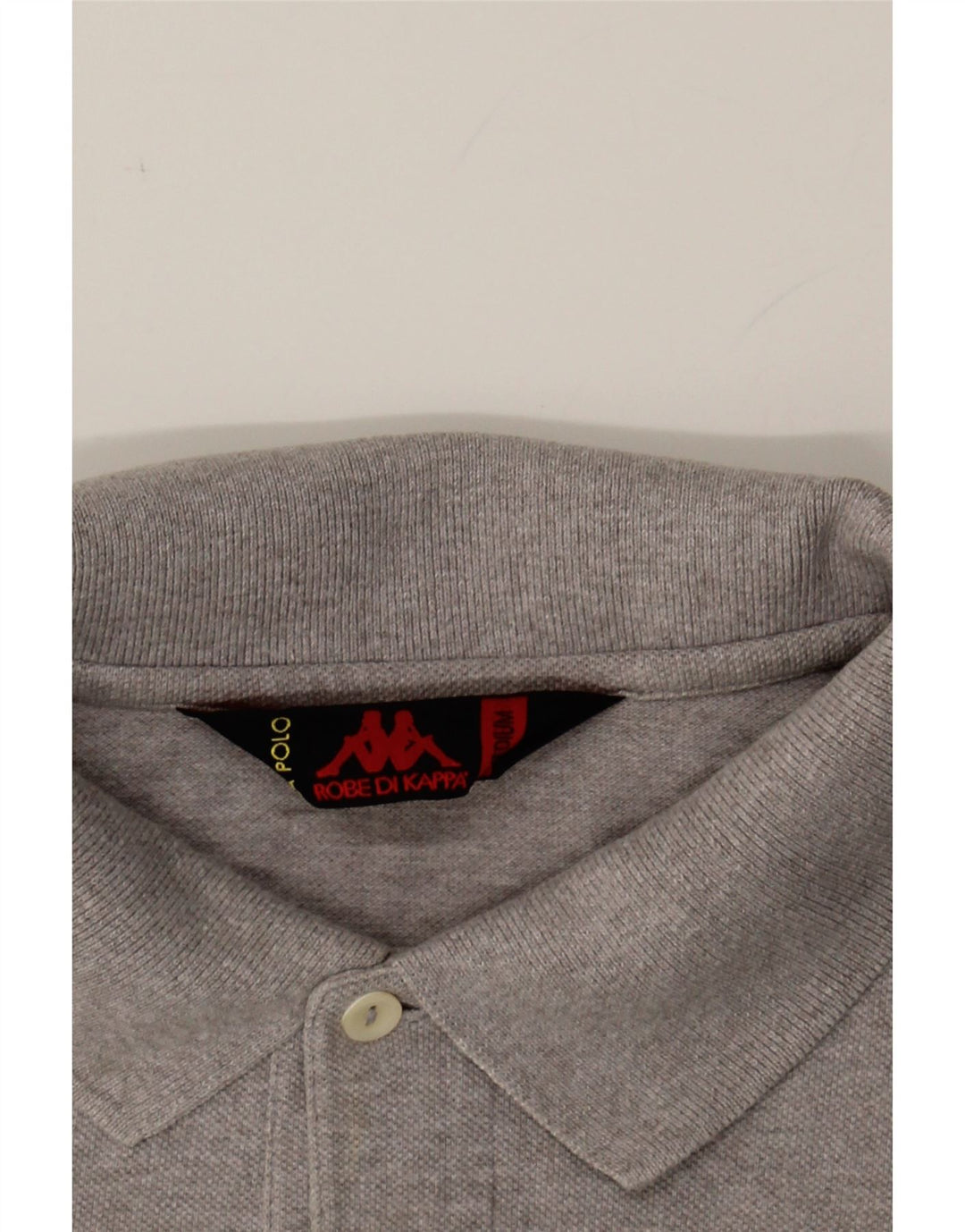 KAPPA Mens Polo Shirt Medium Grey Cotton Vintage Kappa and Second-Hand Kappa from Messina Hembry 
