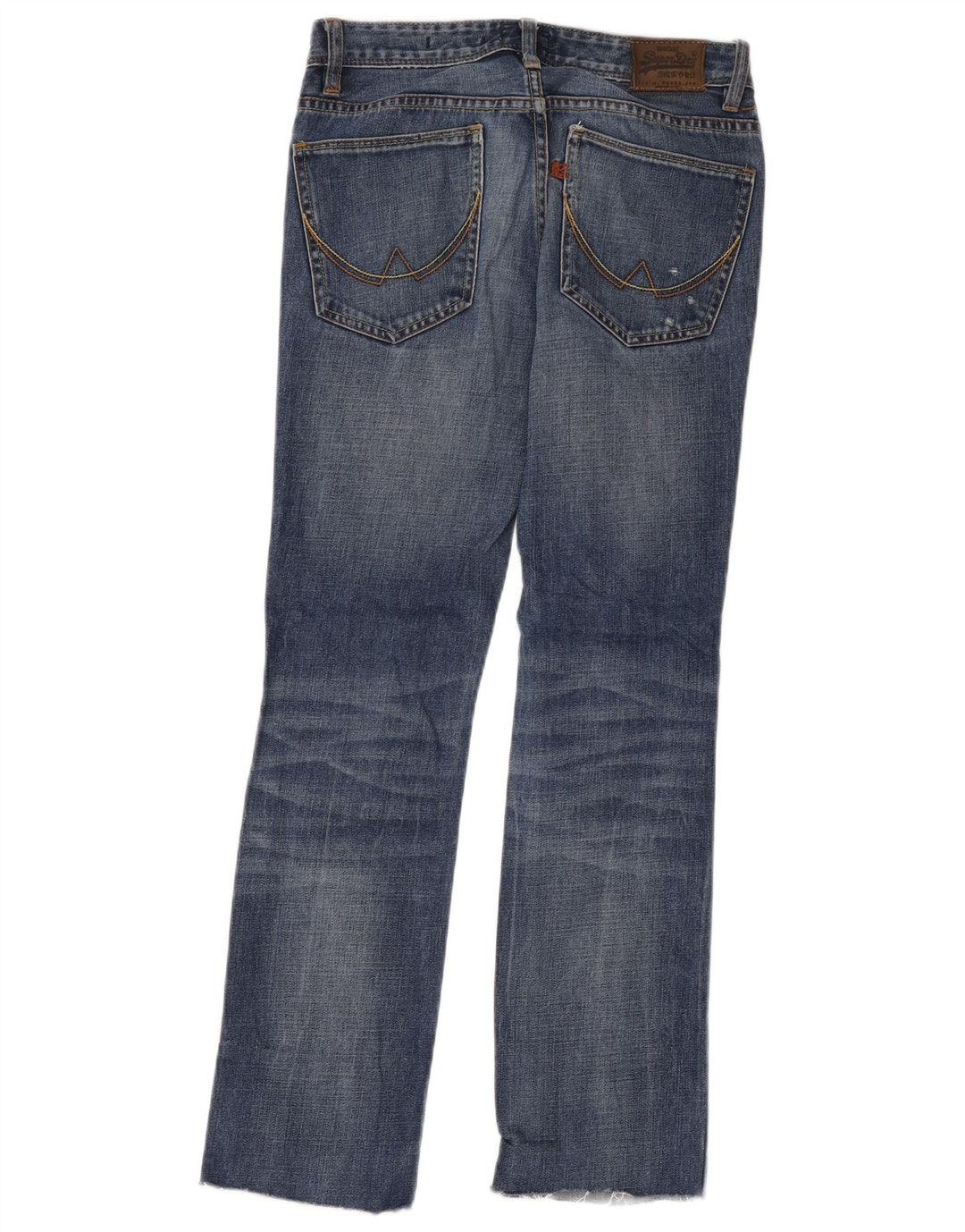 Jeans slim invecchiati da donna Superdry W28 L32 cotone blu