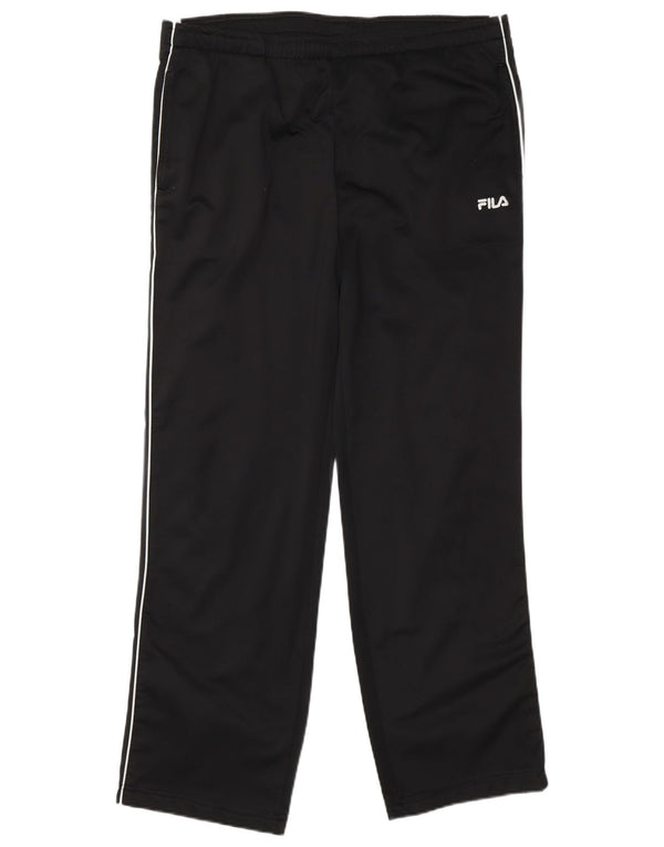 Pantaloni da tuta da uomo Fila Large in poliestere color block nero