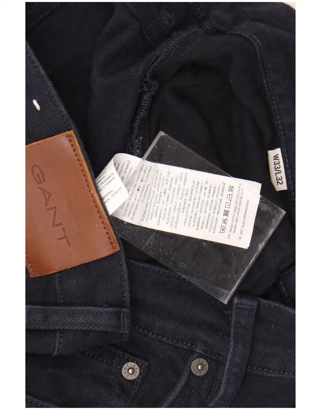 Jeans slim da uomo GANT W33 L32 cotone blu navy