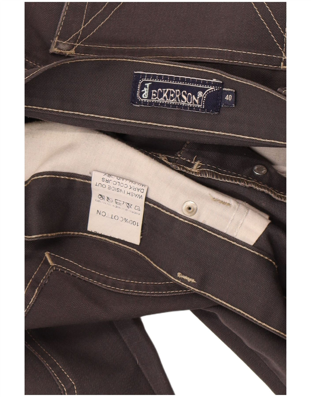 Jeans dritti da uomo Jeckerson W40 L30 cotone grigio