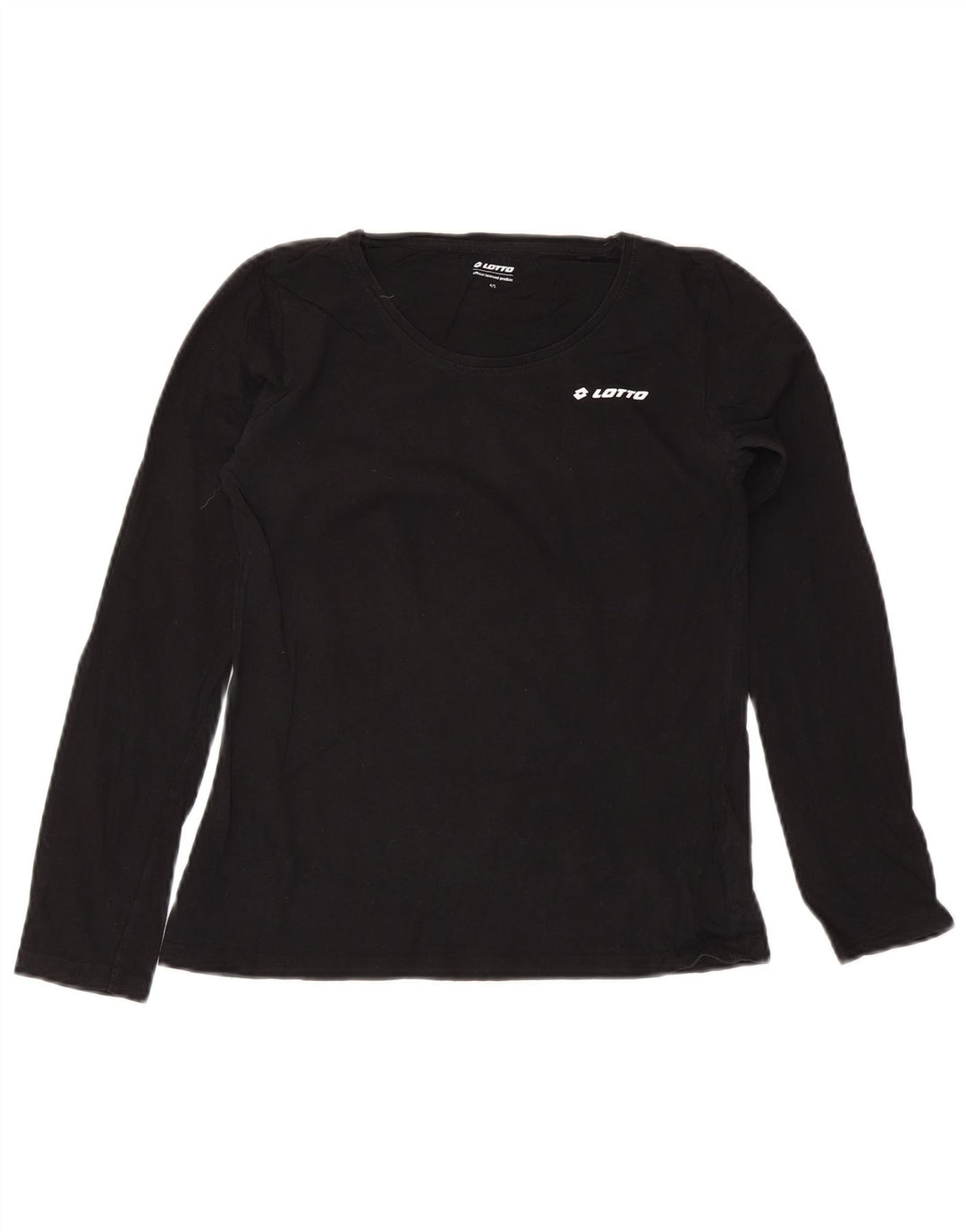 Top da donna Lotto manica lunga US 4 Small in cotone nero