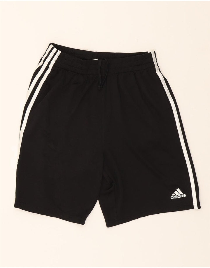 ADIDAS Boys Regular Fit Sport Shorts 14-15 Years Black Polyester Vintage Adidas and Second-Hand Adidas from Messina Hembry 