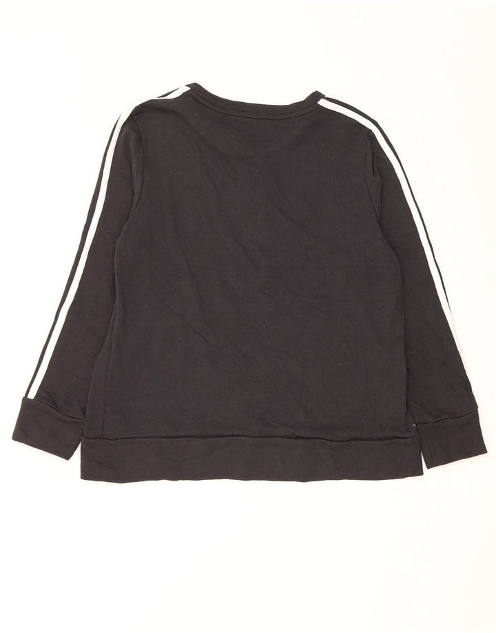 Felpa Adidas Climalite da donna UK 16/18 grande poliestere nero