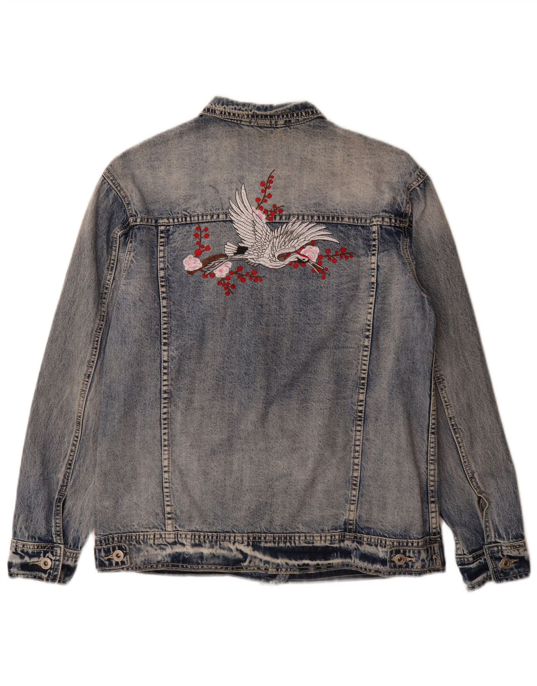 Giacca in denim grafico da donna Place du Jour EU 36 piccolo cotone blu