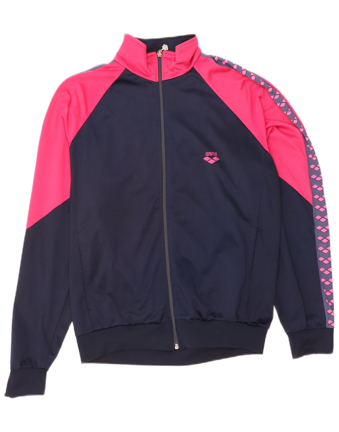 Giacca da ginnastica grafica da uomo Arena XL XL in poliestere color block blu navy